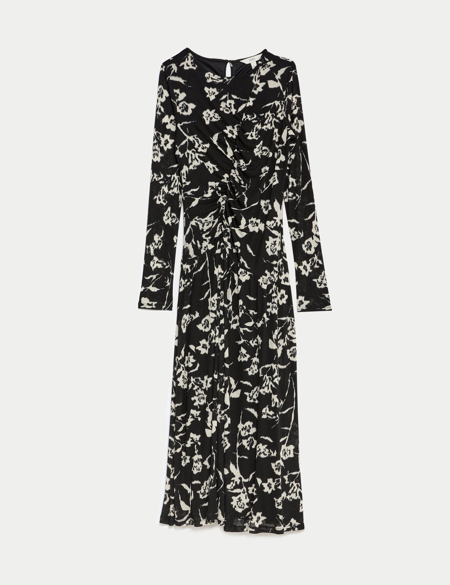 Desenli Jersey Midi Elbise