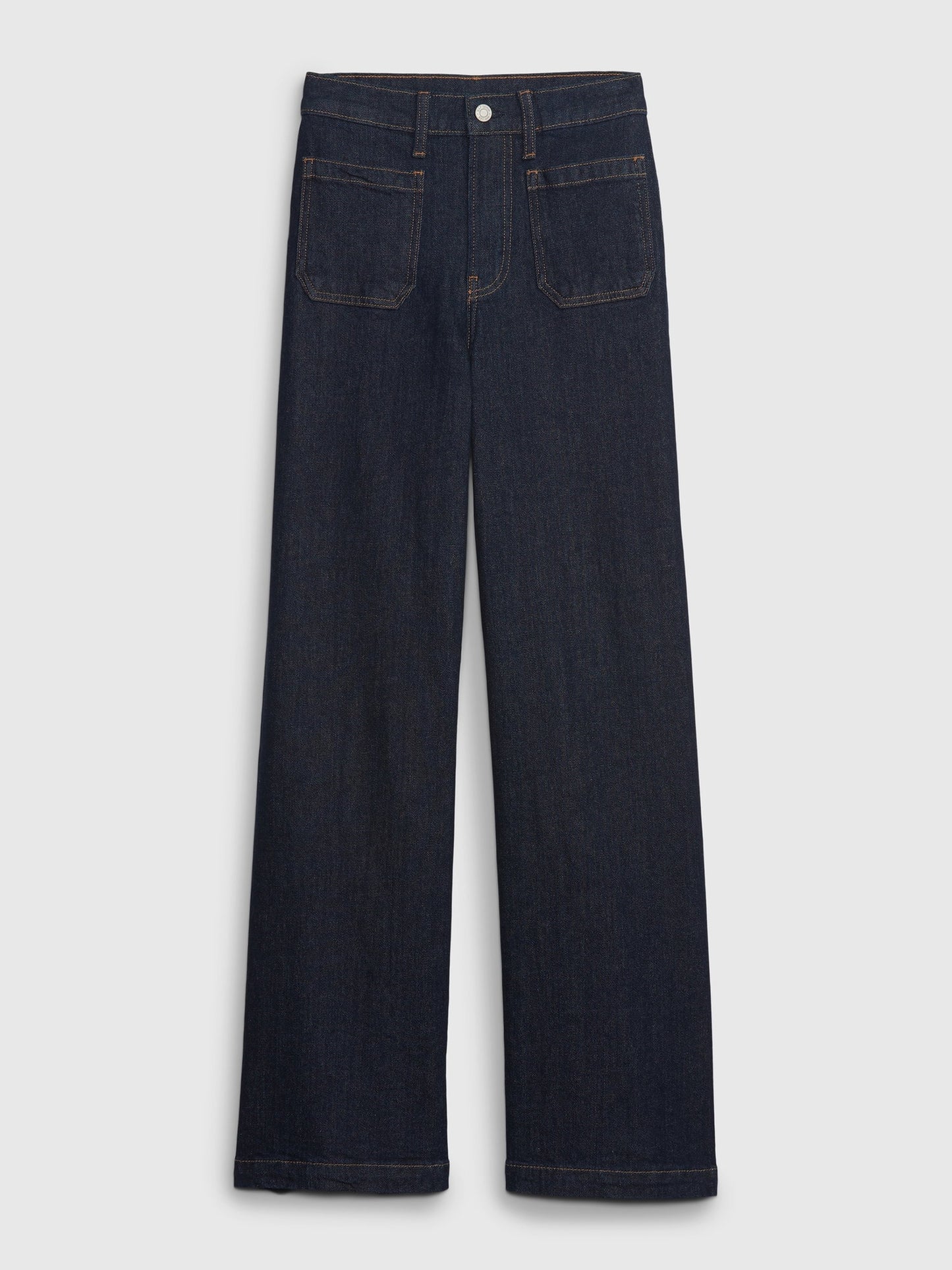 Lacivert High Rise Stride Wide-leg Jean Pantolon