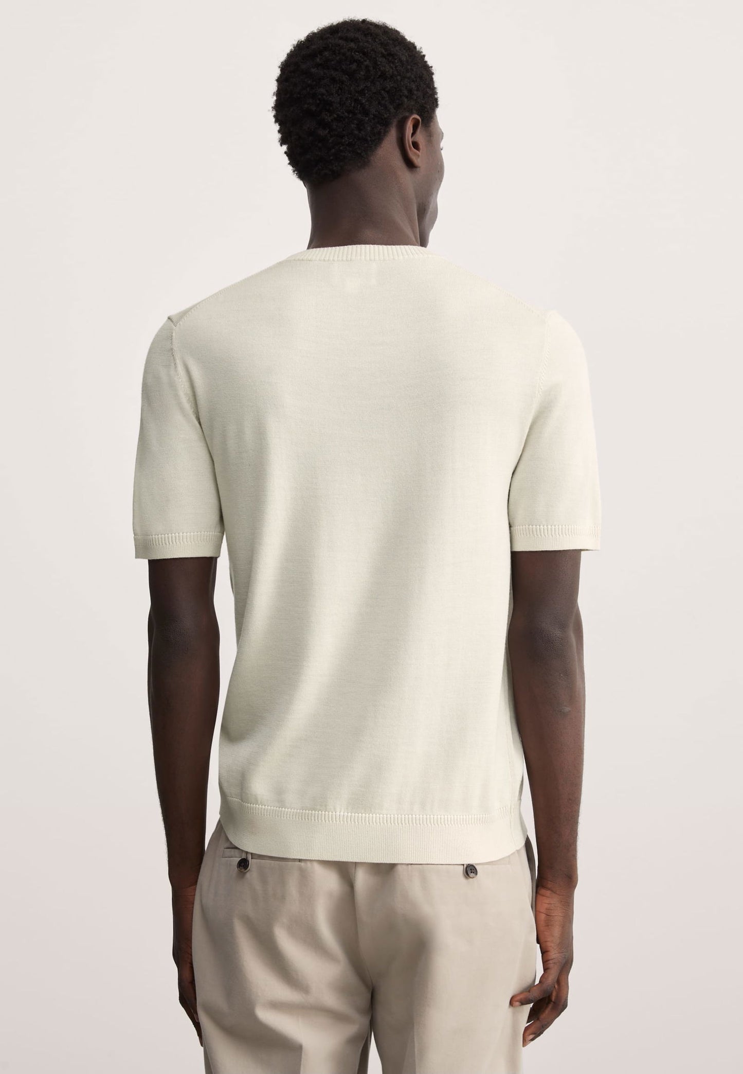 Ipek Yün Kısa Kollu Örme T-shirt