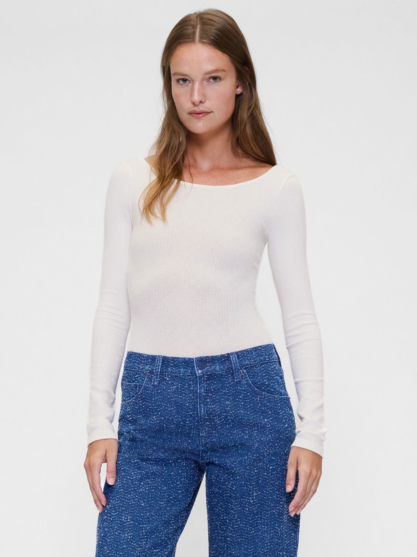 Beyaz Gapstudio Pointelle Bodysuit