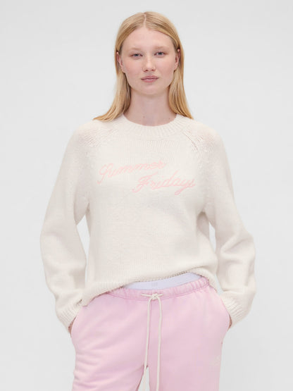 Kırık Beyaz Gap × Summer Fridays Oversized Logo Kazak