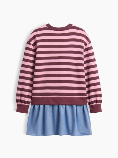 Pembe Kids Oversized Sweatshirt Dress - Çocuklar Için Oversize Sweatshirt Elbisesi