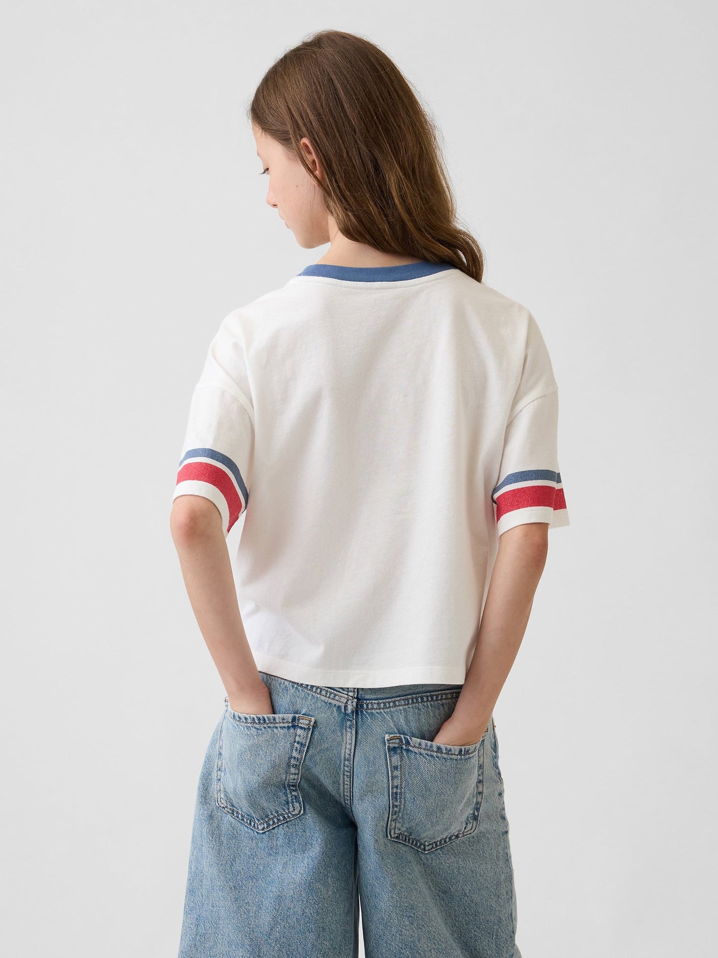 Beyaz Oversized Grafik Baskılı T-shirt