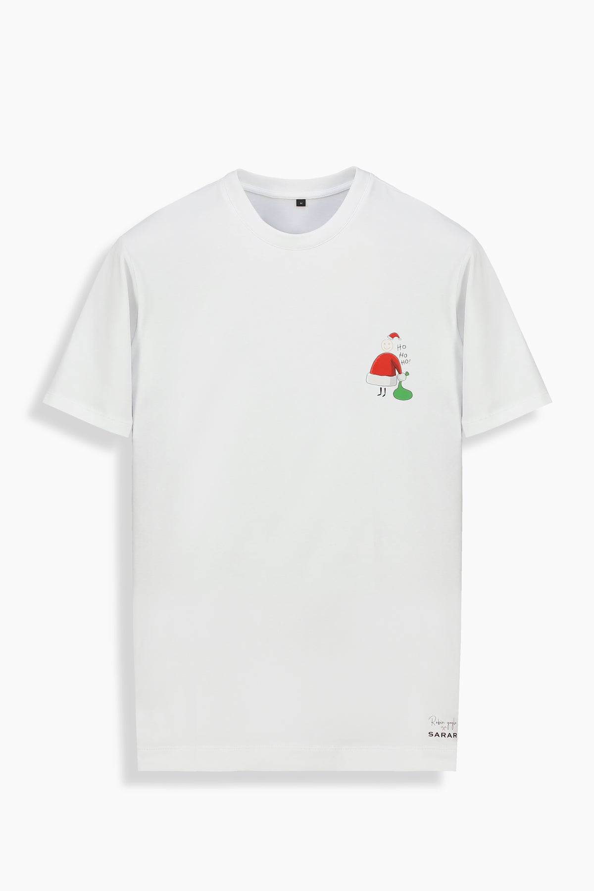 Santa O Yaka Regular Fit Beyaz Tişört