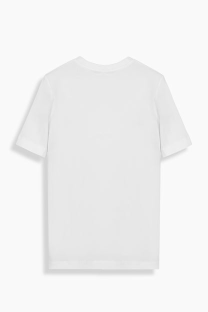 Santa O Yaka Regular Fit Beyaz Tişört