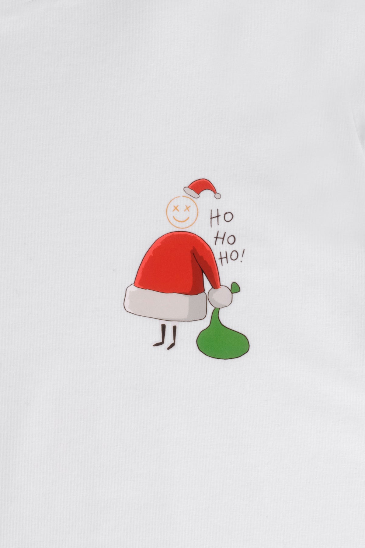 Santa O Yaka Regular Fit Beyaz Tişört