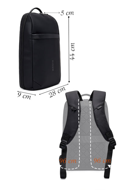D-pack Unisex Siyah Teknolojik Kumaş Sırt Çantası