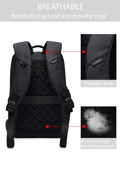 D-pack Unisex Siyah Teknolojik Kumaş Sırt Çantası