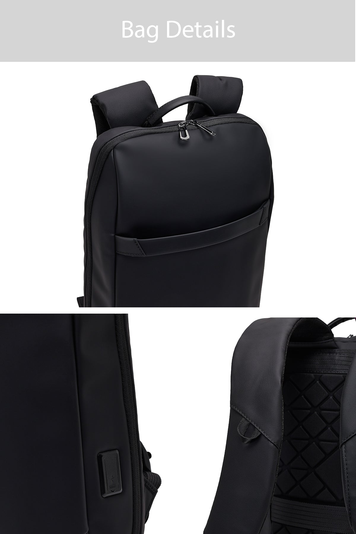D-pack Unisex Siyah Teknolojik Kumaş Sırt Çantası