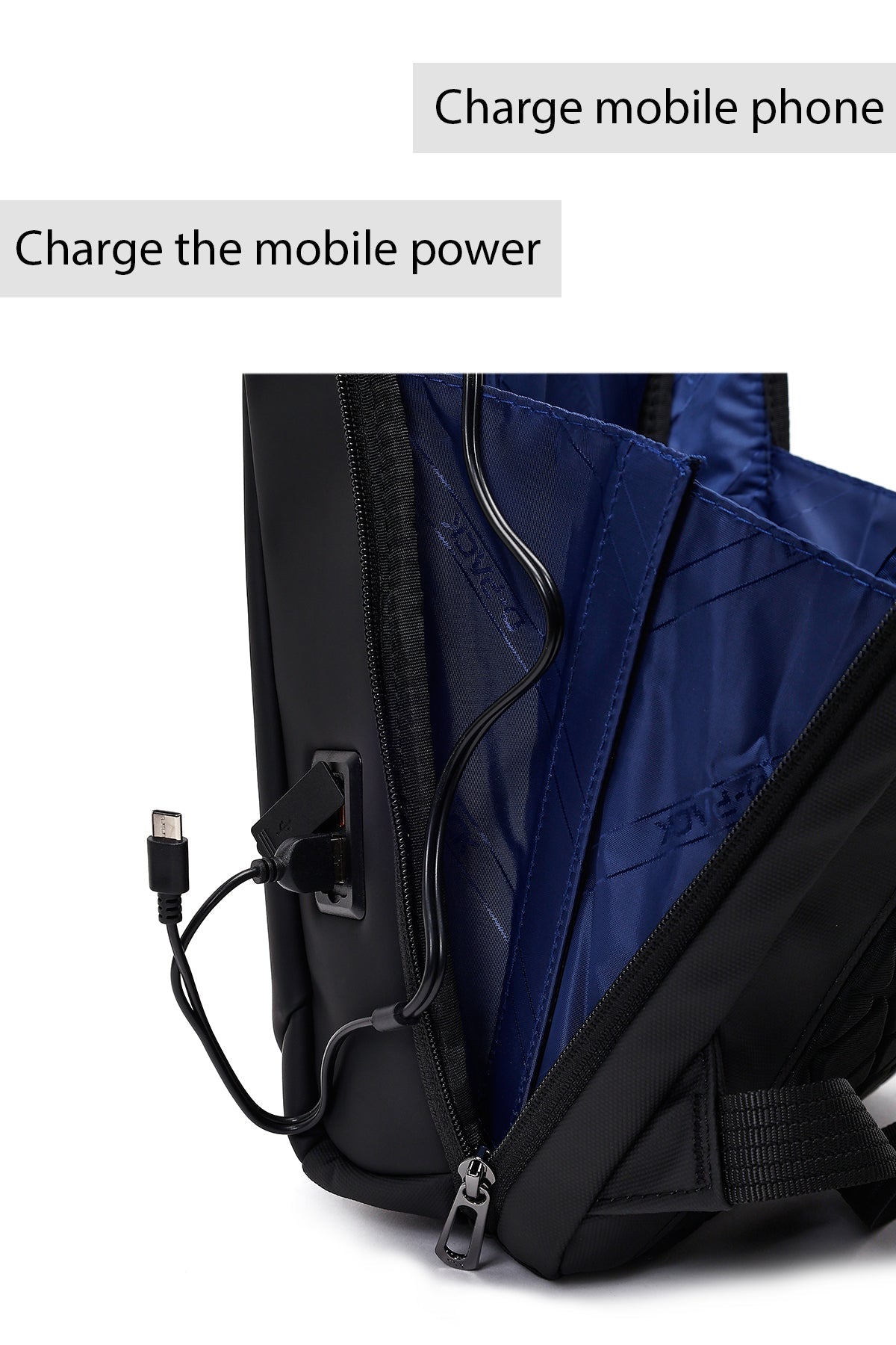 D-pack Unisex Siyah Teknolojik Kumaş Sırt Çantası