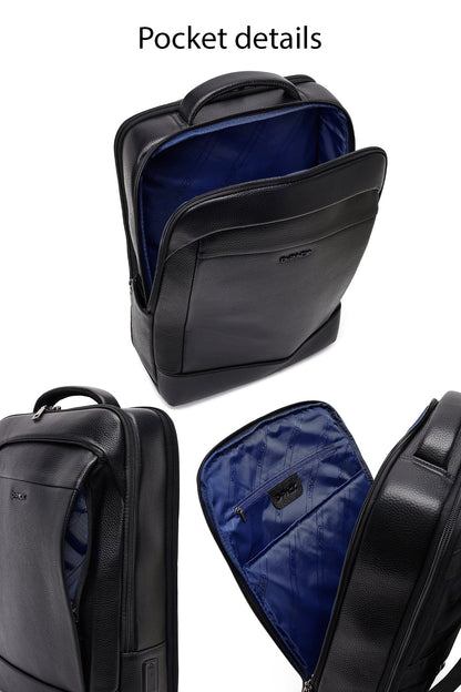 D-pack Unisex Siyah Teknolojik Deri Sırt Çantası