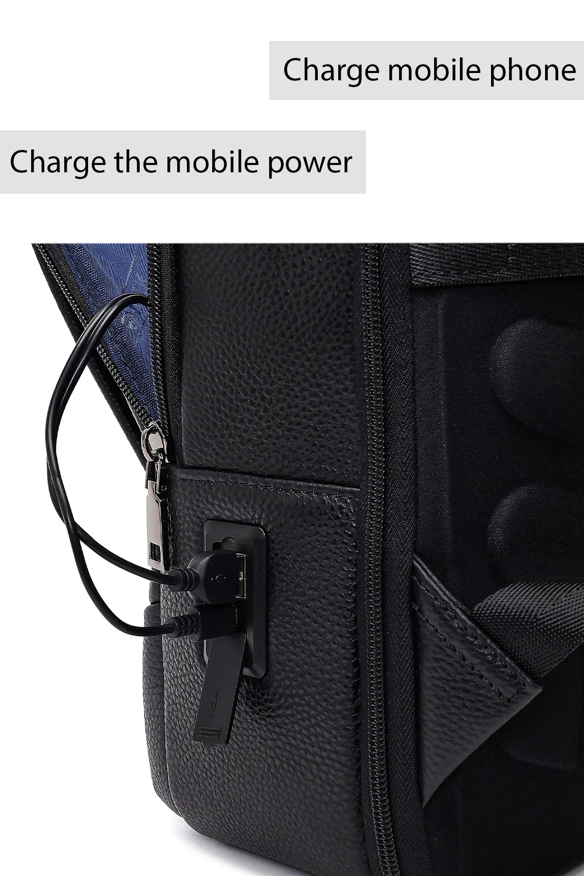 D-pack Unisex Siyah Teknolojik Deri Sırt Çantası