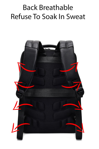 D-pack Unisex Siyah Teknolojik Deri Sırt Çantası