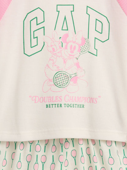 Açık Pembe Gap × Disney Kids Geri Dönüştürülmüş Pijama Altı Seti