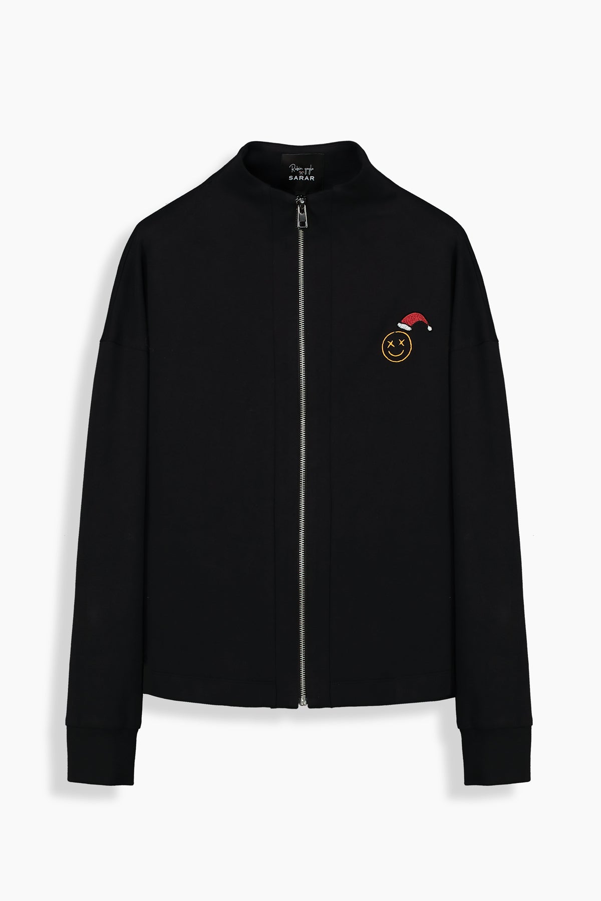 Rayla Santa Regular Fit Siyah Kadın Fermuarlı Sweatshirt
