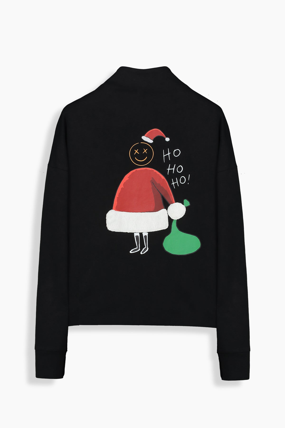 Rayla Santa Regular Fit Siyah Kadın Fermuarlı Sweatshirt