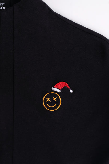 Rayla Santa Regular Fit Siyah Kadın Fermuarlı Sweatshirt