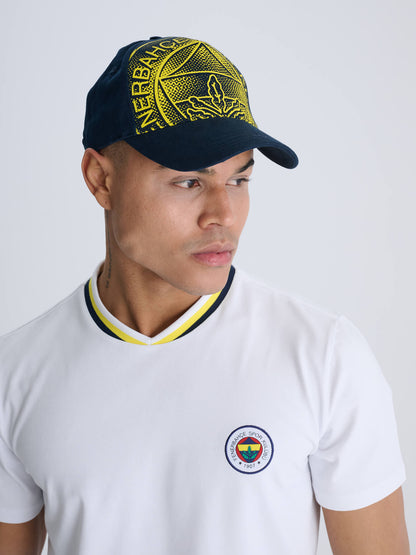 Fenerbahçe Lacivert Halftone Unisex Şapka