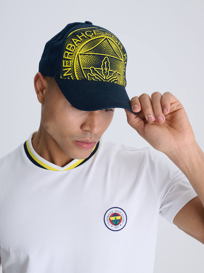 Fenerbahçe Lacivert Halftone Unisex Şapka