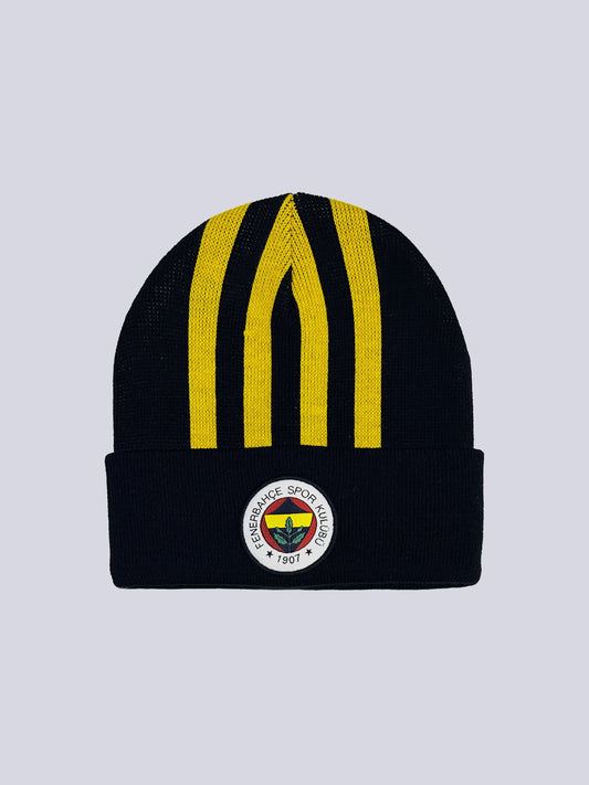 Fenerbahçe Sarı Lacivert Çubuklu Çocuk Bere