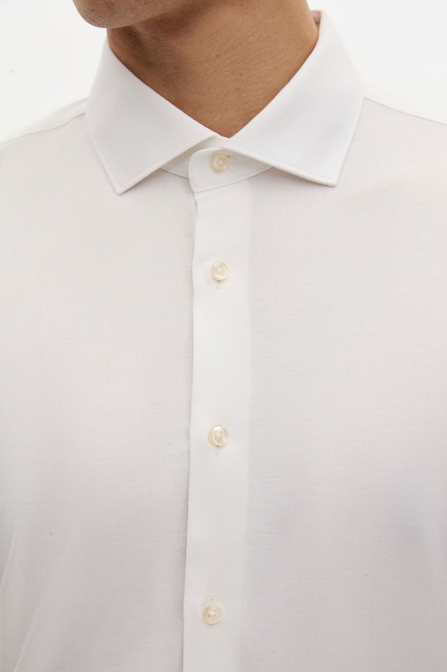 Tween Slim Fit Beyaz Düz Gömlek