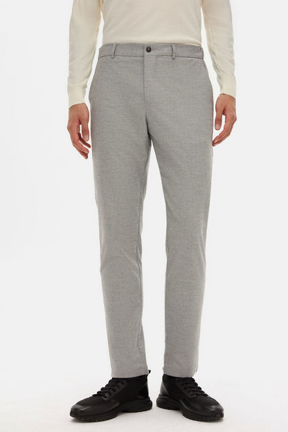 Tween Relaxed Fit Gri Düz Kumaş Pantolon