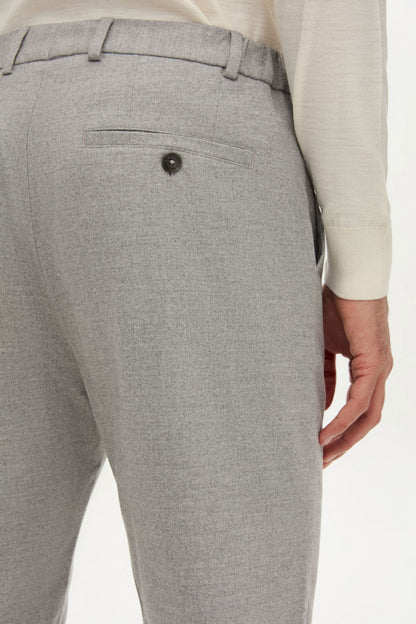 Tween Relaxed Fit Gri Düz Kumaş Pantolon