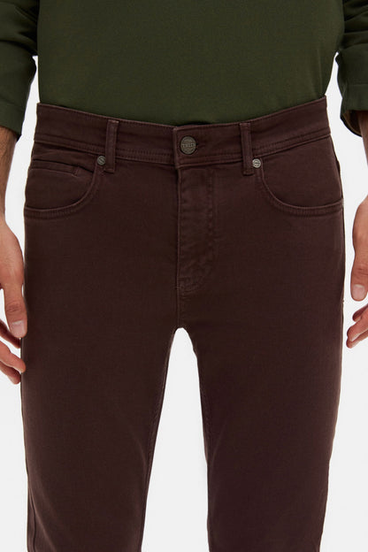Tween Relaxed Fit Kahverengi Denim Pantolon