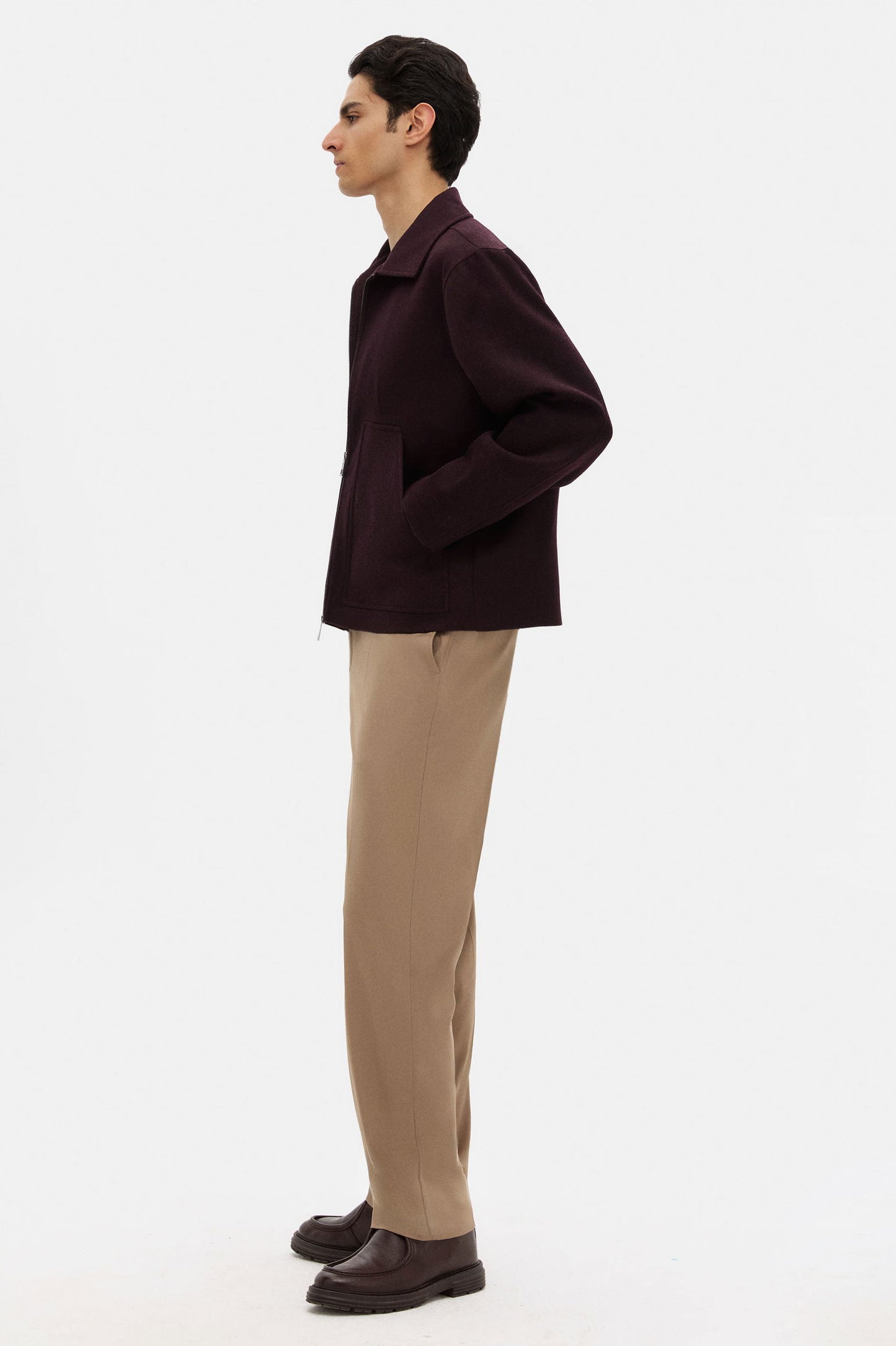Tween Relaxed Fit Bordo Düz Mont