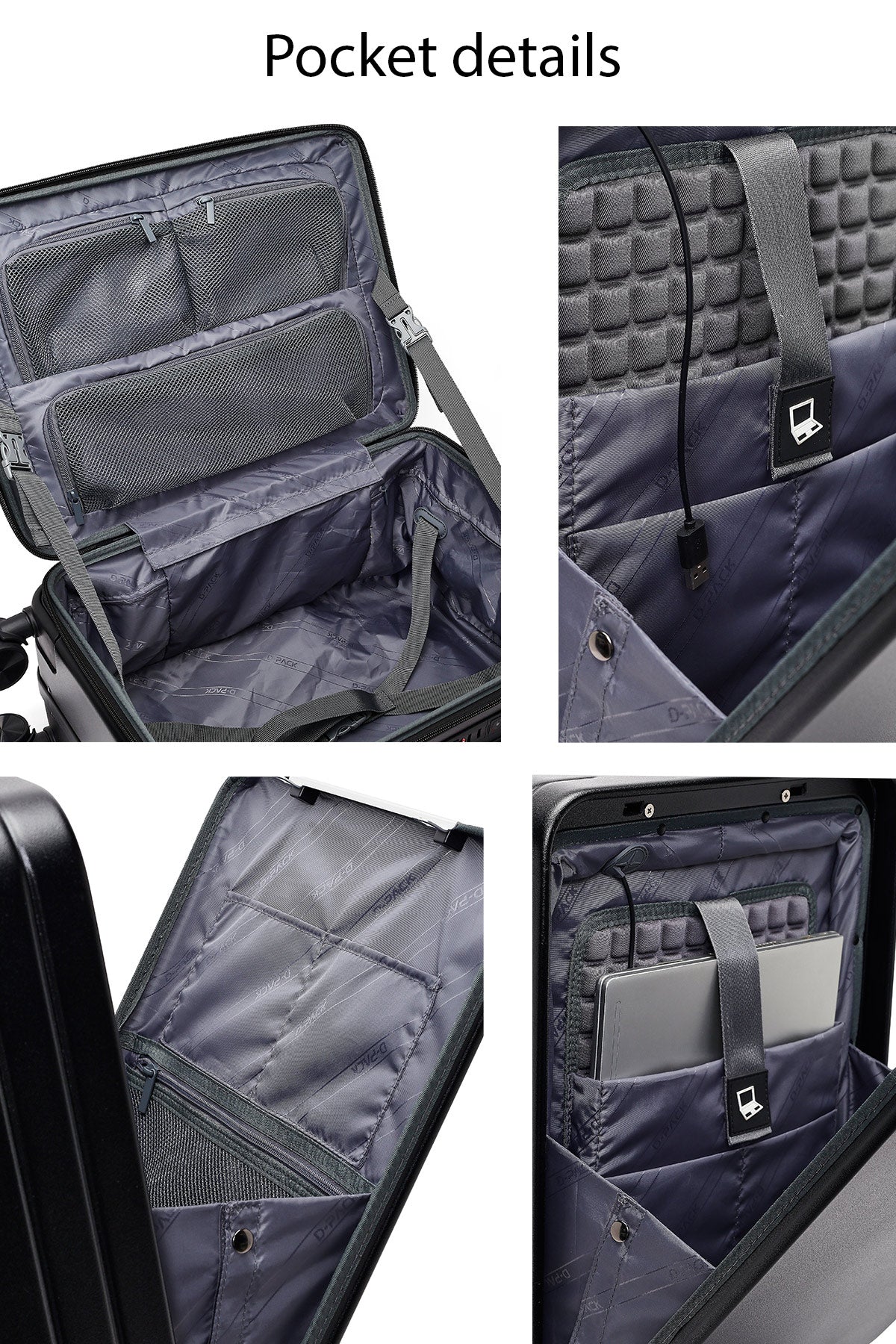 D-pack Unisex Siyah Kabin Boy Valiz