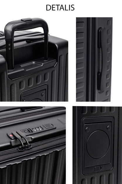 D-pack Unisex Siyah Kabin Boy Valiz