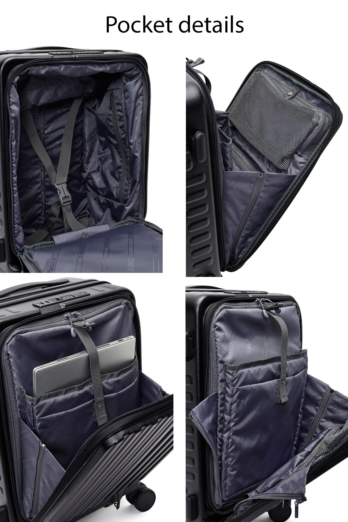D-pack Unisex Siyah Kabin Boy Valiz