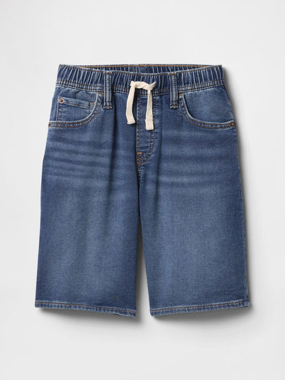 Lacivert Pull-on Sweatpant Jean Şort