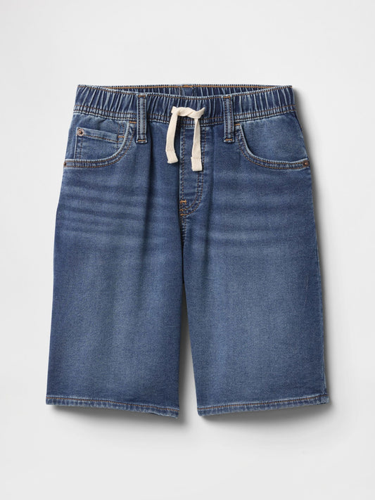 Lacivert Pull-on Sweatpant Jean Şort