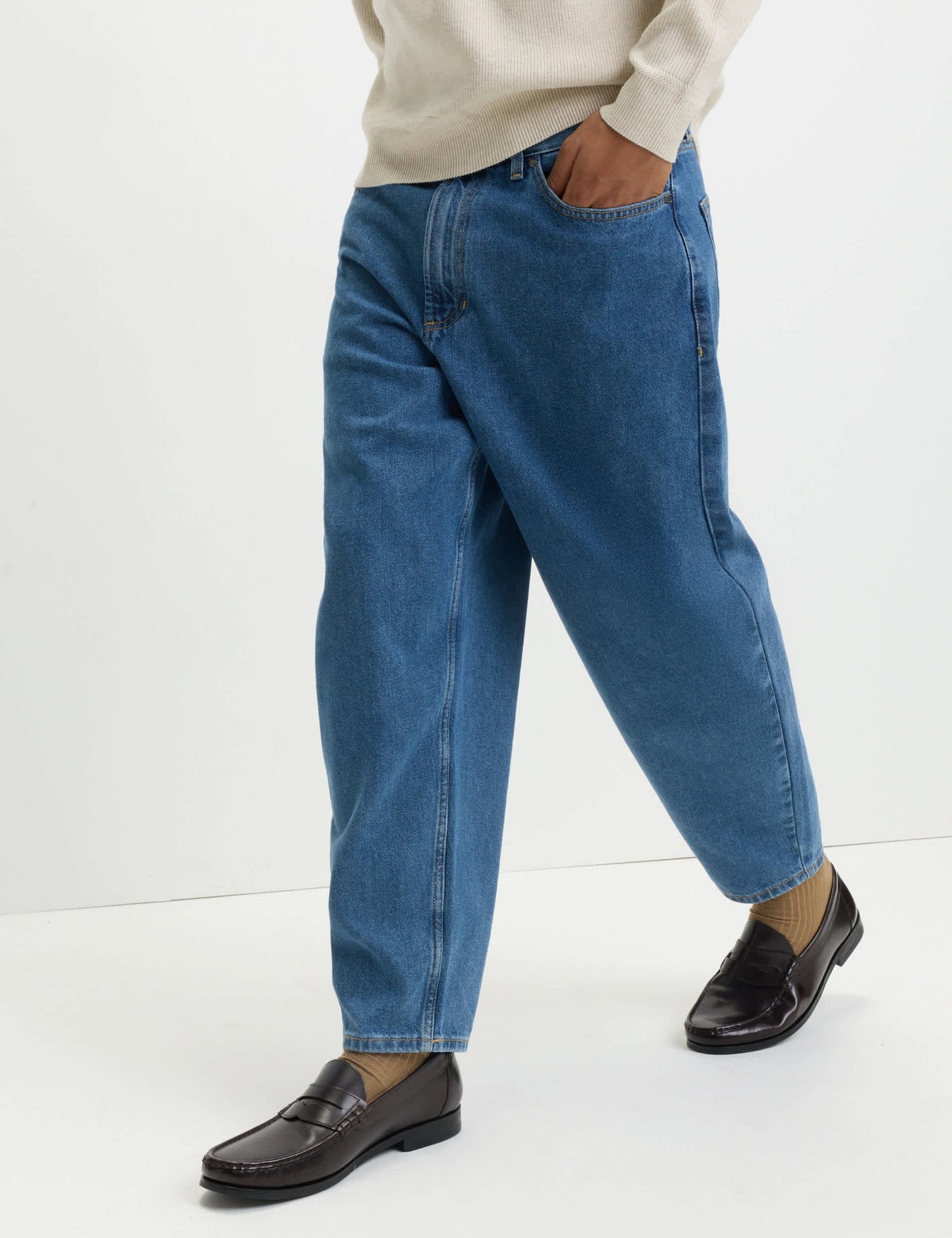 Pamuklu Barrel Leg Jean