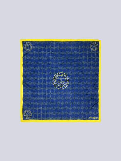 Fenerbahçe Tek Renk Logolu Mavi Unisex Fular