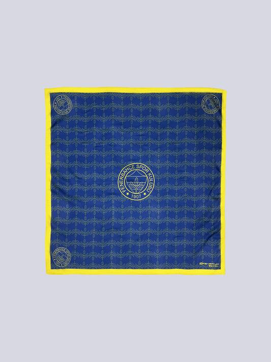 Fenerbahçe Tek Renk Logolu Mavi Unisex Fular