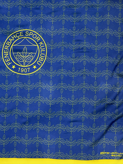 Fenerbahçe Tek Renk Logolu Mavi Unisex Fular
