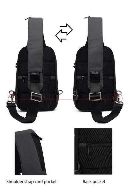 D-pack Erkek Gri Teknolojik Çapraz Çanta