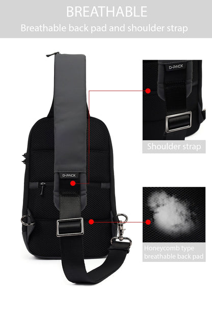 D-pack Erkek Gri Teknolojik Çapraz Çanta