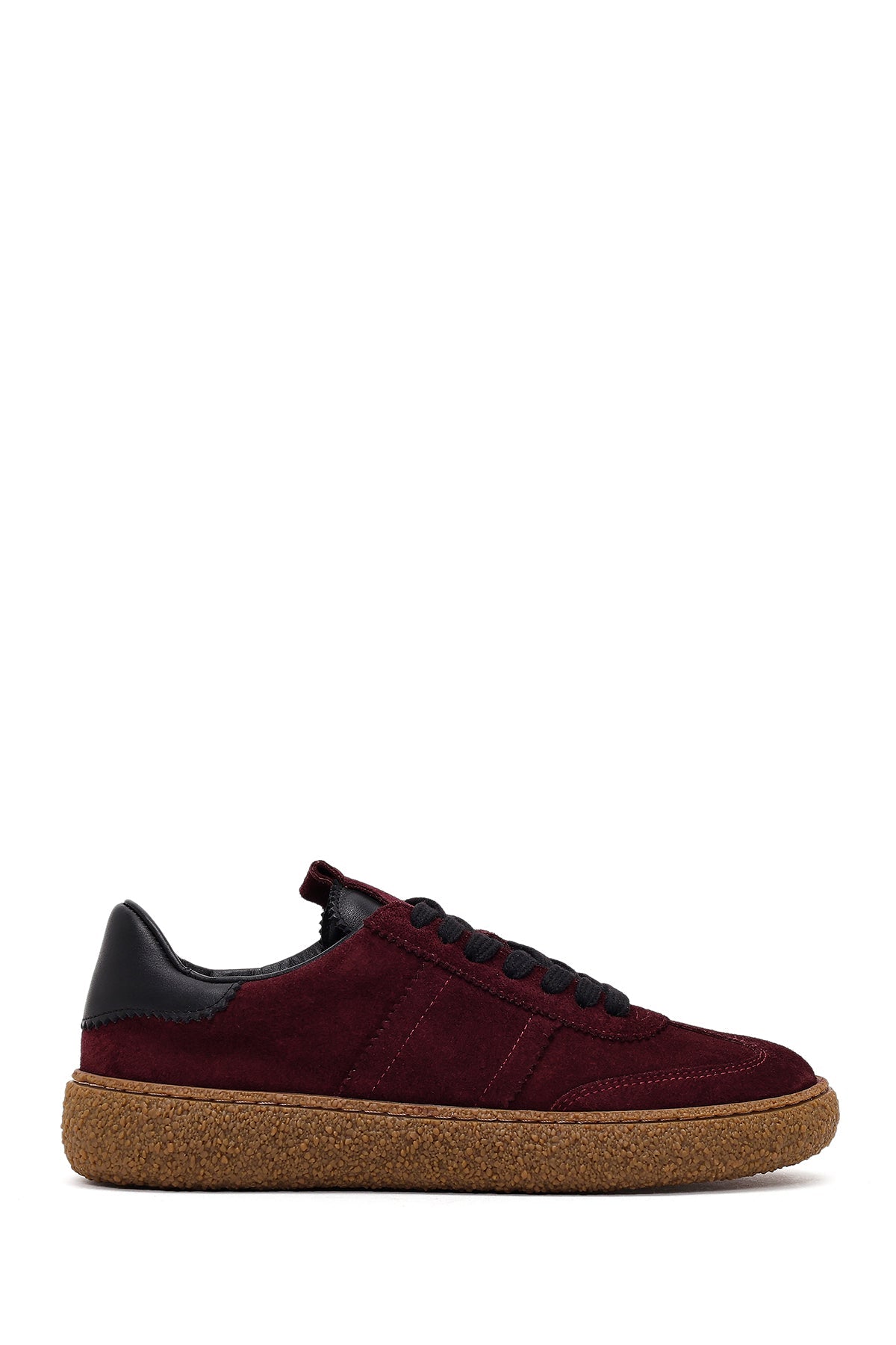 Kadın Bordo Süet Deri Sneaker