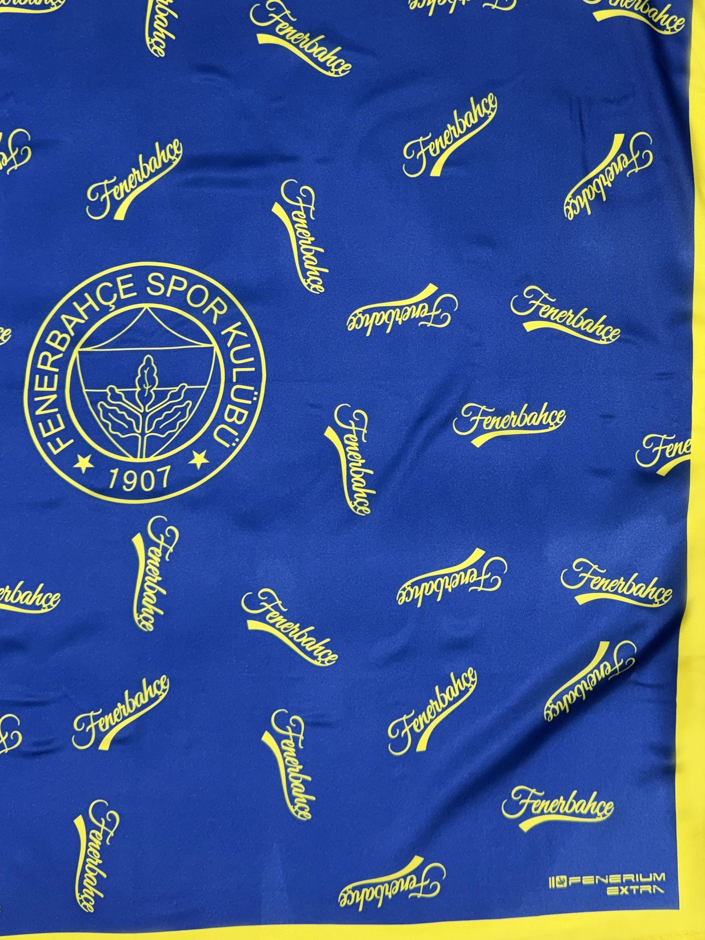 Fenerbahçe Mavi Tek Renk Logolu Unisex Fular