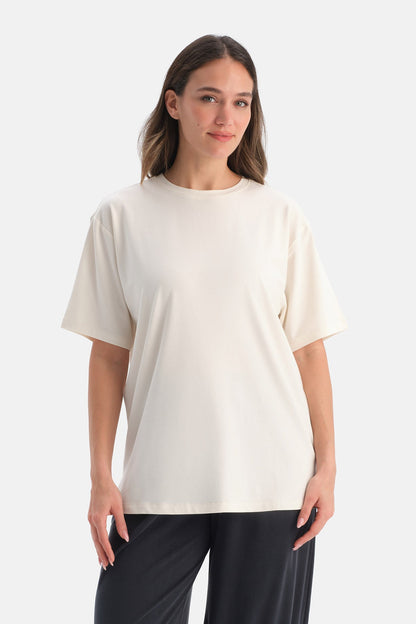 Bisiklet Yaka Oversize Tişört