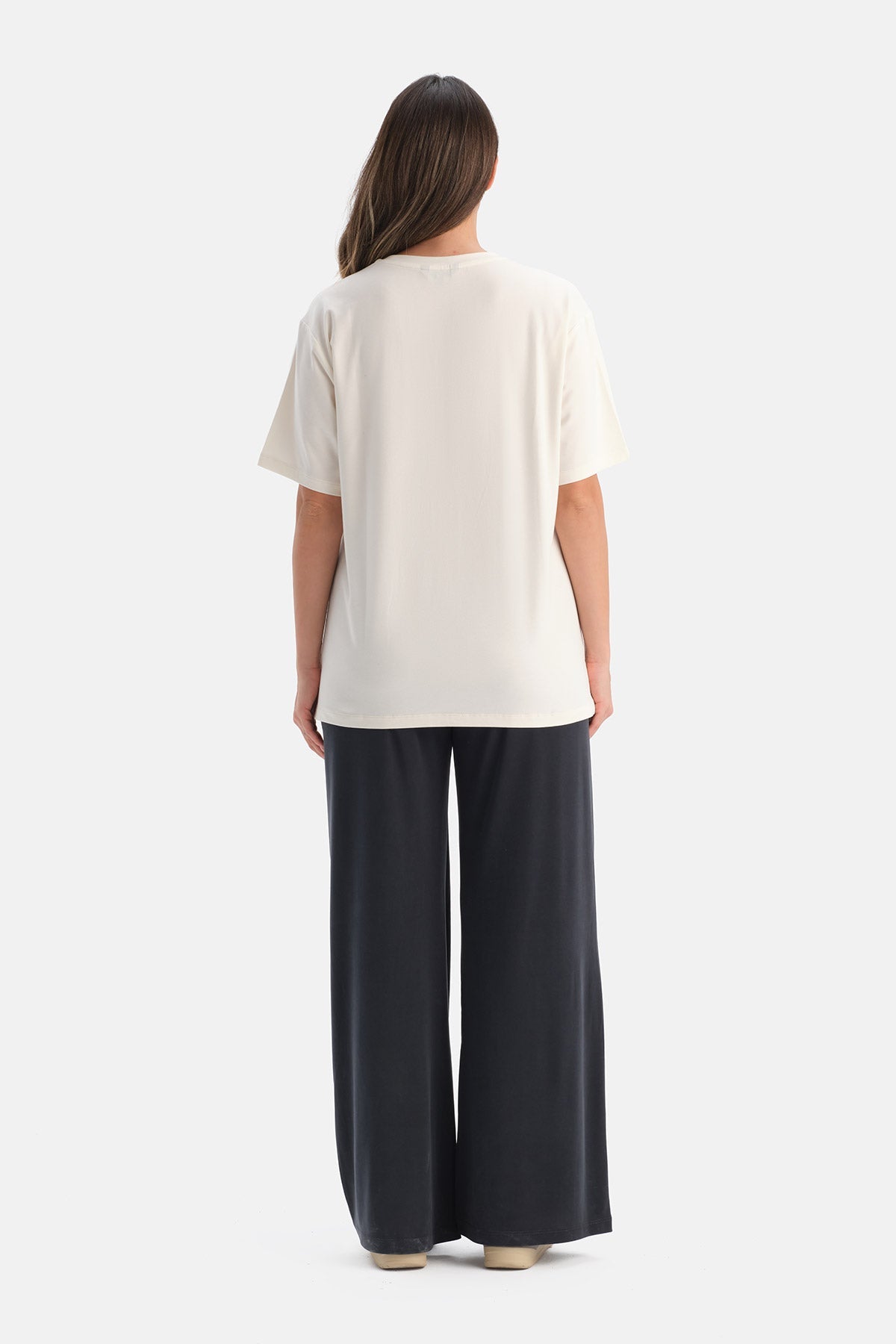 Bisiklet Yaka Oversize Tişört