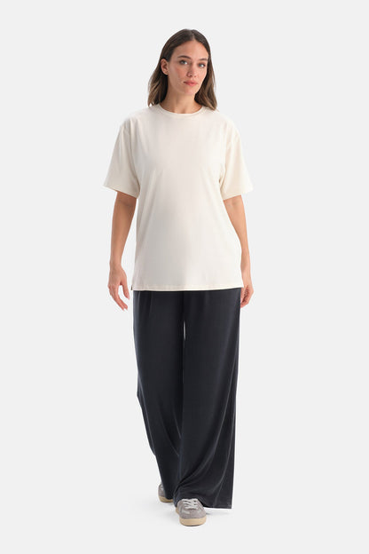 Bisiklet Yaka Oversize Tişört