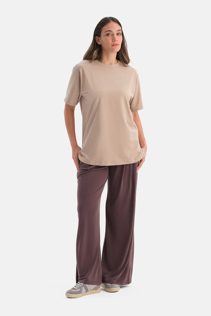 Bisiklet Yaka Oversize Tişört