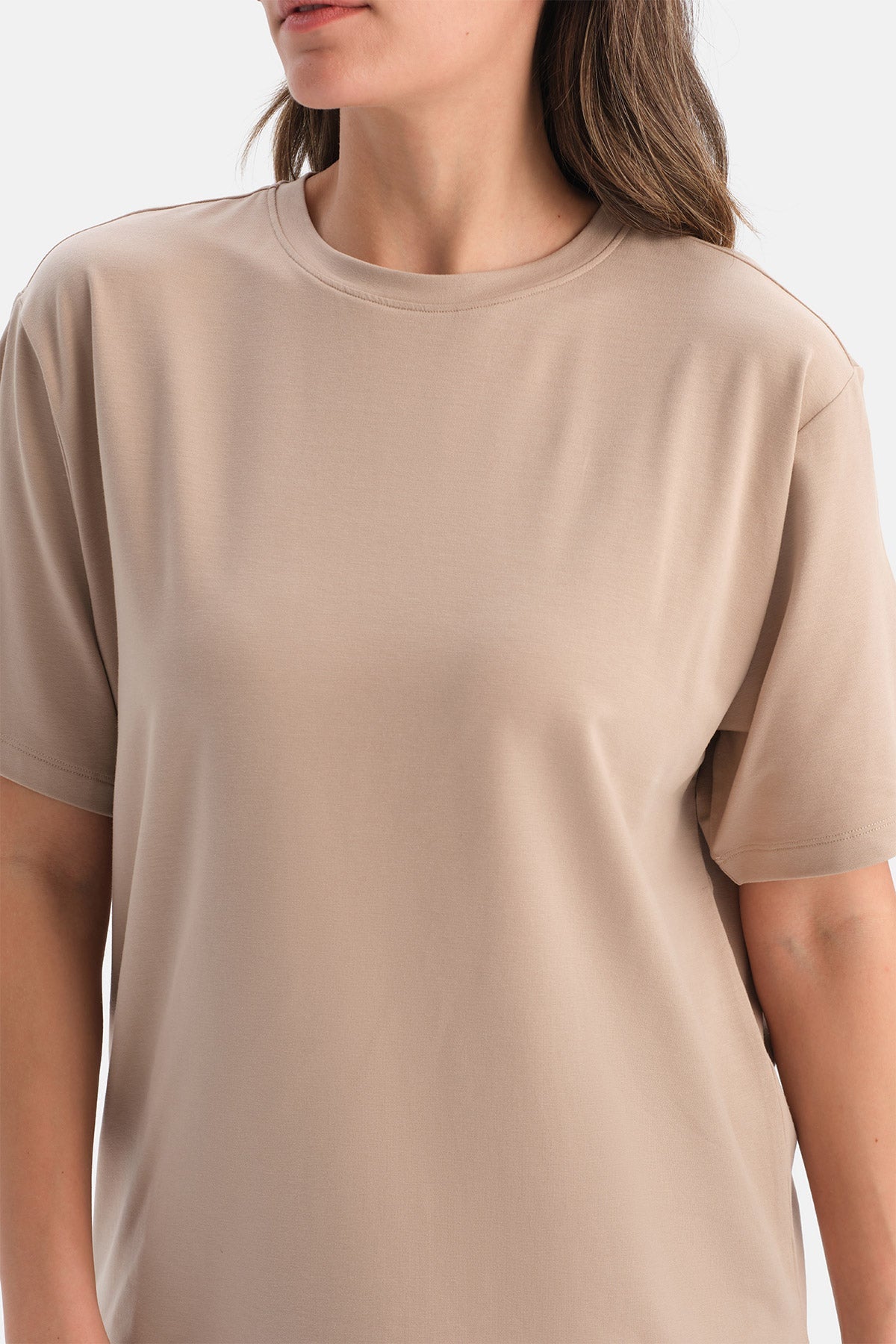Bisiklet Yaka Oversize Tişört