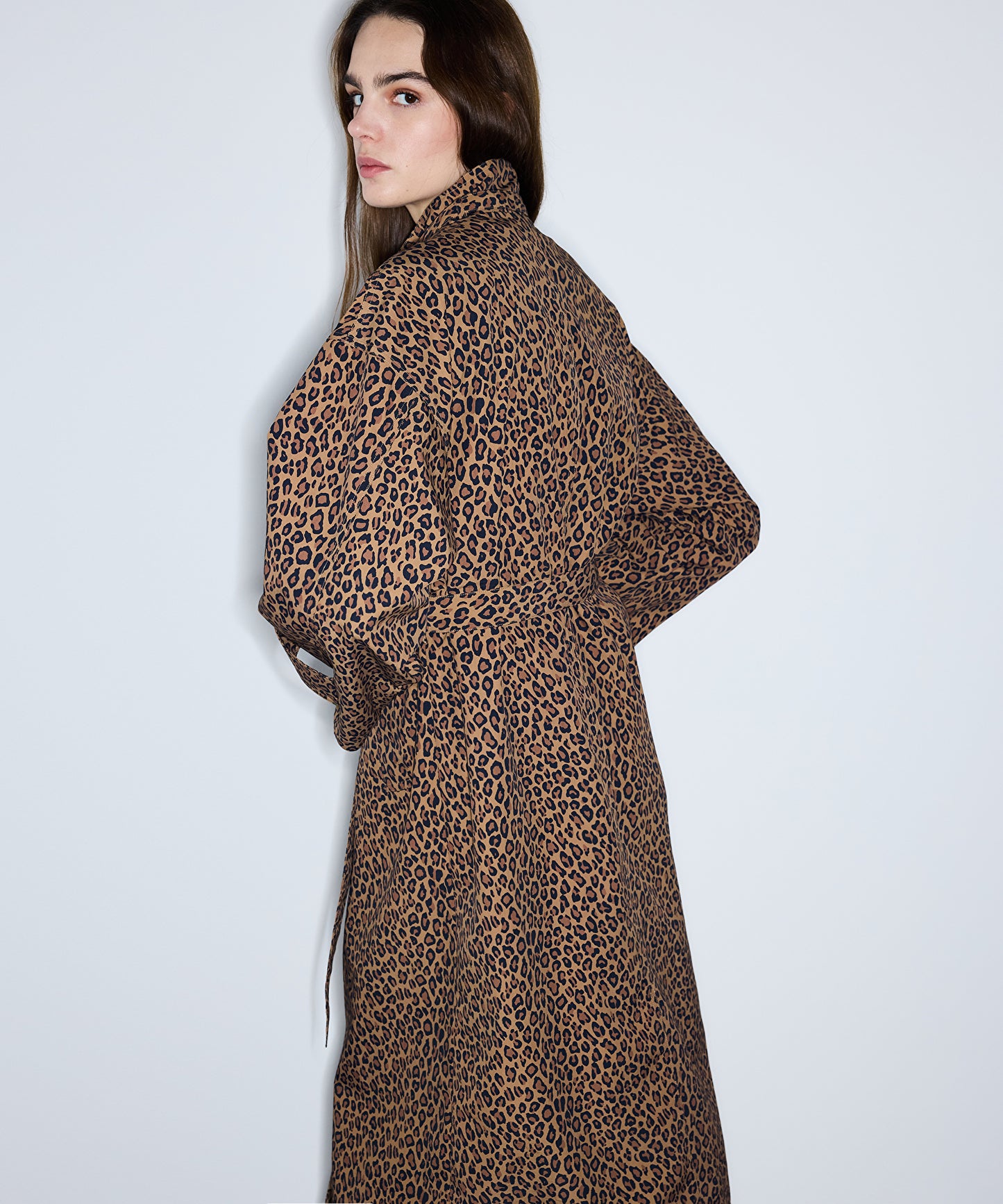 Leopar Desen Trençkot