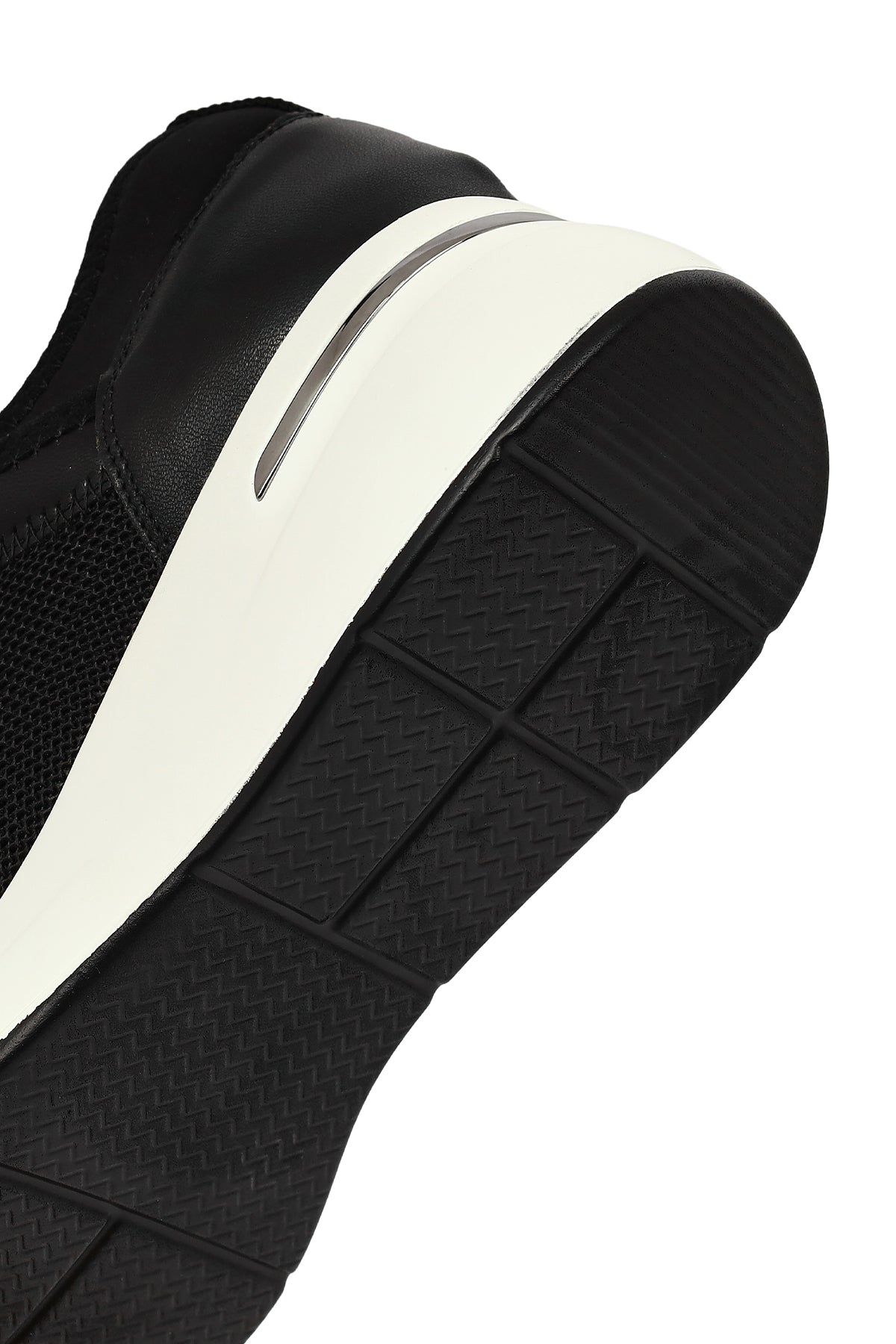 Kadın Siyah Bağcıklı Dolgu Topuklu Sneaker
