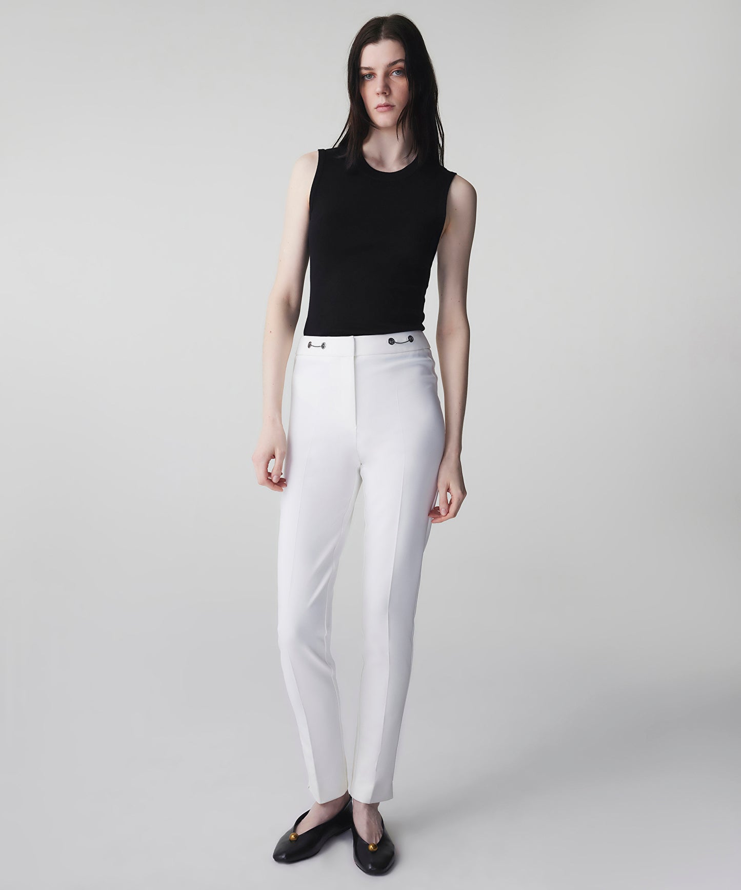 Metal Aksesuarlı Skinny Fit Pantolon